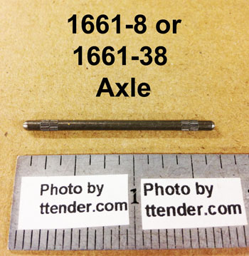 Lionel 1661-38 Axles    Fits Many Steam Front and Rear Trucks 