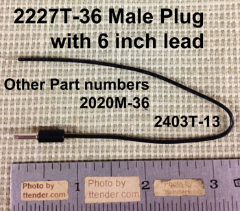 Lionel 2227T-38 Male Plug